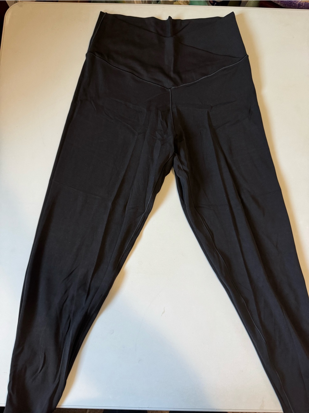 aerie Black High-Waist Leggings with V-Waistband